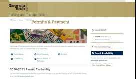 
							         Permits & Payment - Georgia Tech Parking								  
							    