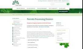 
							         Permits Processing Division | Village of Oak Park								  
							    