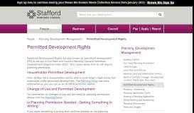 
							         Permitted Development Rights | Stafford Borough Council								  
							    