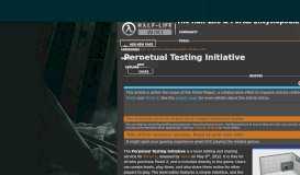 
							         Perpetual Testing Initiative | Half-Life Wiki | FANDOM powered by Wikia								  
							    