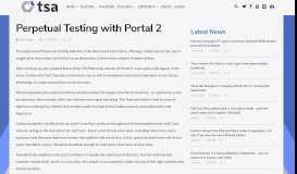 
							         Perpetual Testing with Portal 2 – TheSixthAxis								  
							    