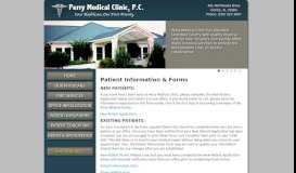 
							         Perry Medical Clinic • Patient Info/Forms								  
							    