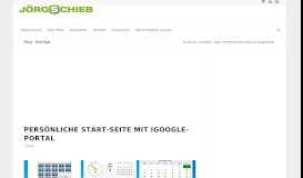 
							         Persönliche Start-Seite mit iGoogle-Portal – schieb.de - Jörg Schieb								  
							    