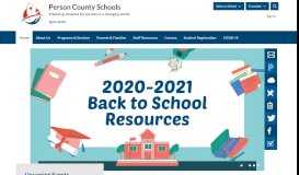 
							         Person County School District / Homepage								  
							    