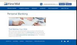 
							         Personal Banking - First Mid Bank & Trust								  
							    