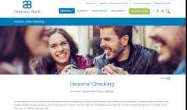
							         Personal Checking Accounts | Andover Bank								  
							    