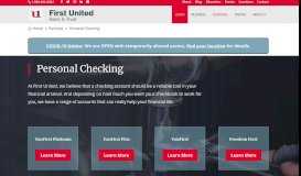 
							         Personal Checking - First United Bank & Trust								  
							    