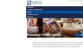
							         Personal Credit Cards | Farmers & Merchants State Bank ...								  
							    