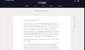 
							         Personal data - LVMH								  
							    