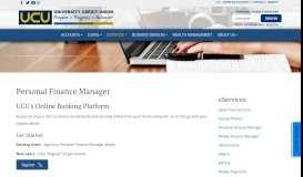 
							         Personal Finance Manager - University Credit Union								  
							    