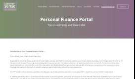 
							         Personal Finance Portal - Common Sense								  
							    