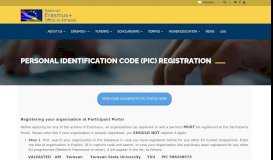 
							         Personal Identification Code (PIC) Registration – NEO-Armenia								  
							    