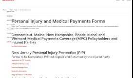 
							         Personal Injury & Medical Payments Forms – State Farm®								  
							    