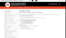 
							         PERSONAL PORTAL - Williamstown Independent Schools								  
							    
