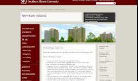 
							         Personal Safety - SIU Housing - Southern Illinois University								  
							    