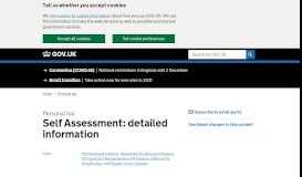 
							         Personal tax: Self Assessment - GOV.UK								  
							    
