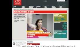 
							         Personal Tutoring at King's - King's College London								  
							    