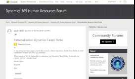 
							         Personalization Dynamics Talent Portal - Dynamics 365 for Talent ...								  
							    