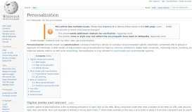 
							         Personalization - Wikipedia								  
							    