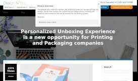 
							         Personalized Unboxing Experience is a new opportunity for Printing ...								  
							    