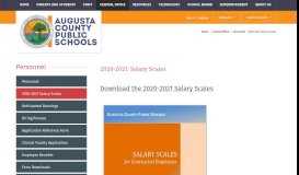 
							         Personnel / 2019-2020 Salary Scales - Augusta County Public Schools								  
							    
