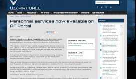 
							         Personnel services now available on AF Portal > U.S. Air ... - AF.mil								  
							    
