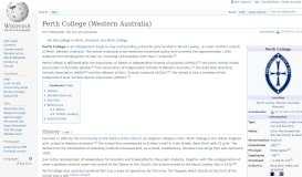 
							         Perth College (Western Australia) - Wikipedia								  
							    