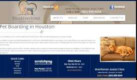
							         Pet Boarding in Houston - Hearthstone Animal Clinic								  
							    