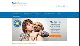 
							         Pet Insurance by Australia's Most Experienced, Petsecure								  
							    