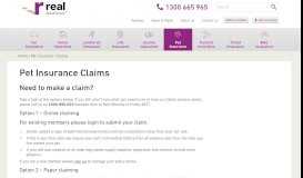 
							         Pet Insurance Claims | Real Insurance								  
							    