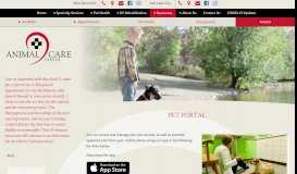
							         Pet Portal | Animal Care Center								  
							    