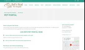 
							         Pet Portal | Bull's Head Pet Hospital								  
							    