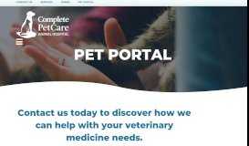 
							         Pet Portal - Complete Pet Care Animal Hospital								  
							    