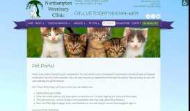 
							         Pet Portal - Northampton Veterinary Clinic								  
							    