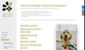 
							         Pet Services - Mechanicsville Animal Hospital								  
							    