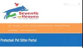 
							         Pet Sitter Portal - Seventh Heaven Pet Care Services								  
							    