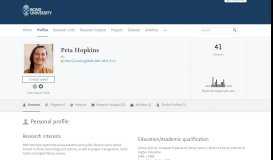 
							         Peta Hopkins — Bond University Research Portal								  
							    