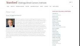 
							         Peter Gall - Stanford Distinguished Careers Institute								  
							    