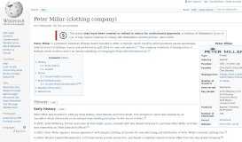 
							         Peter Millar (clothing company) - Wikipedia								  
							    