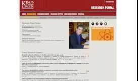 
							         Peter Parker - Research Portal, King's College, London								  
							    