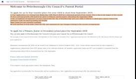 
							         Peterborough City Council's Parent Portal								  
							    