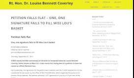 
							         Petition falls flat – One, one signature fails to fill Miss Lou's basket – Rt ...								  
							    