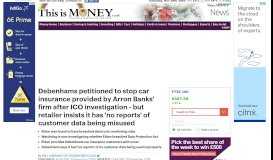 
							         Petition to stop Debenhams car insurance provided by Arron Banks ...								  
							    