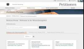 
							         Petitions-Forum - Petitionen: Petitionen in der Mitzeichnungsfrist								  
							    