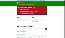 
							         Petitions - UK Government and Parliament								  
							    