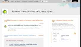 
							         Petroleum Training Institute, (PTI) Jobs and Vacancies in Nigeria June ...								  
							    