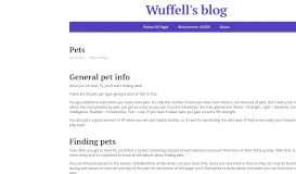 
							         Pets – Wuffell's blog								  
							    