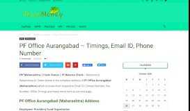 
							         PF Office Aurangabad - Office Timings, Address, EPFO Maharashtra								  
							    