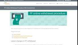 
							         PF online withdrawal procedure - Step by step with screenshots								  
							    