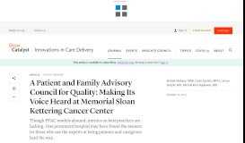 
							         PFAC: Patient and Family Advisory Council | NEJM Catalyst								  
							    